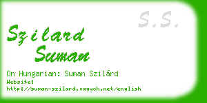 szilard suman business card